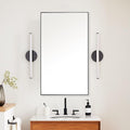 20x36 Inch Black Bathroom Mirror, Copper-Free Mirror, Aluminum Alloy Frame by LEDLUX