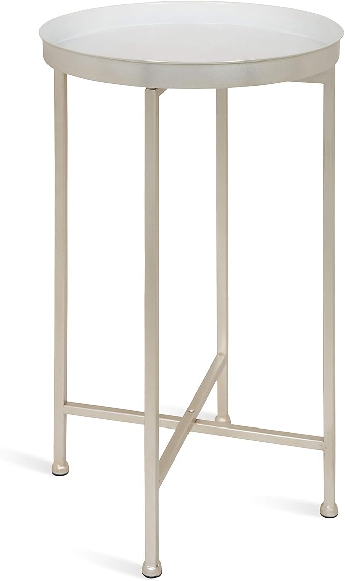 Kate and Laurel Celia Round Metal Foldable Tray Accent Table by KateandLaurel