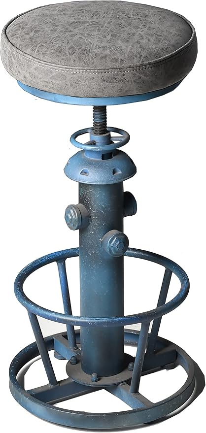 Topower American Antique Industrial Round Bottom Adjustable Height Cafe Coffee - Image 4