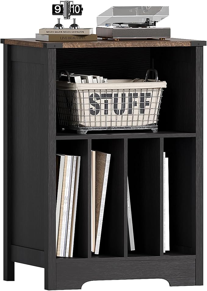 ChooChoo Record Player Stand, Vinyl Record Storage Cabinet, Turntable Stand - Image 8