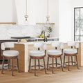 COLAMY Swivel Bar Stools Set of 4, Swivel Counter Height Barstools by COLAMYINC