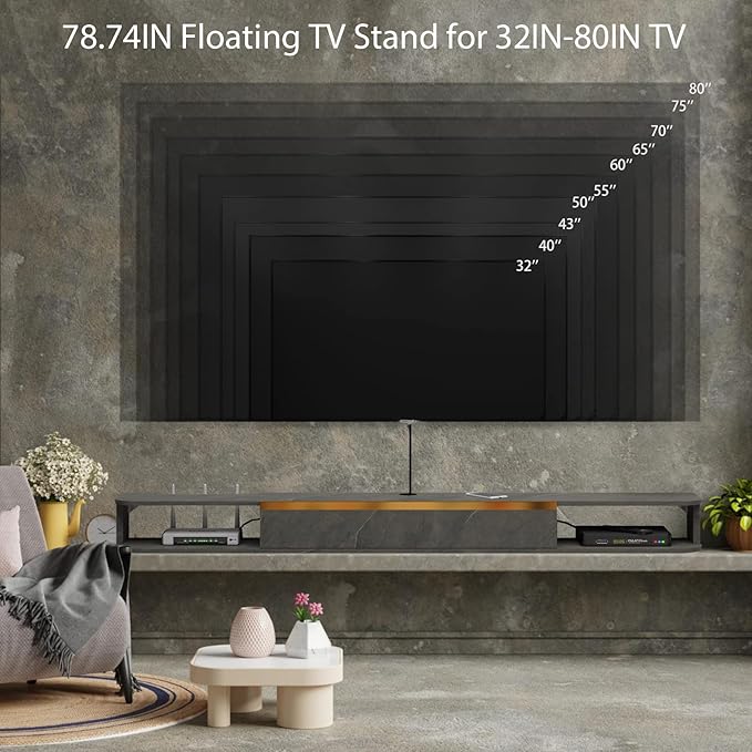 Floating TV Stand, Floating Shelves - Image 4