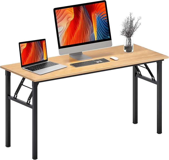 DlandHome Computer Desk, 59.8Inch Office Desk Computer Table, Study Writing by DlandHome