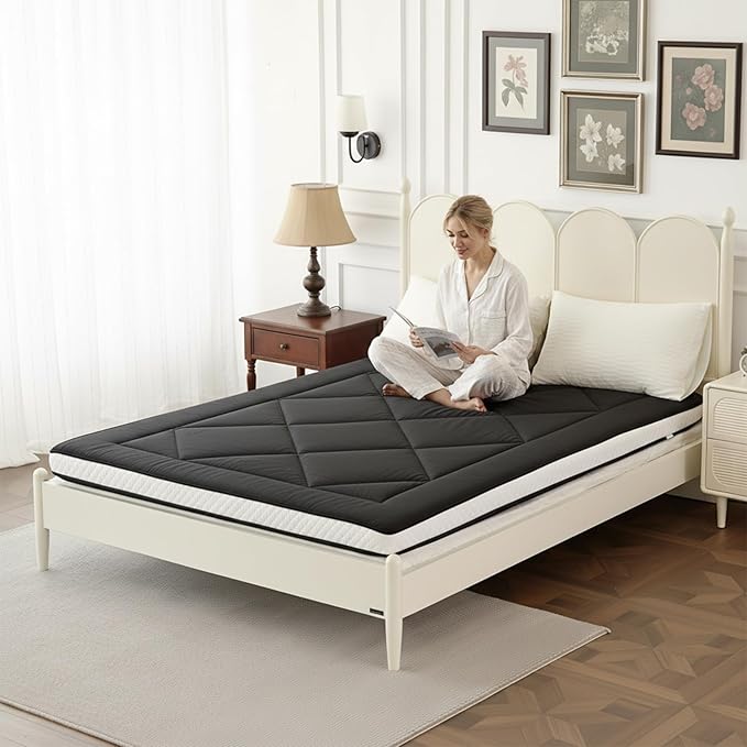 Welnow Japanese Futon Floor Mattress, Thick Queen Size Tatami Mat Portable & by LifeGetsBetterWithWelnow