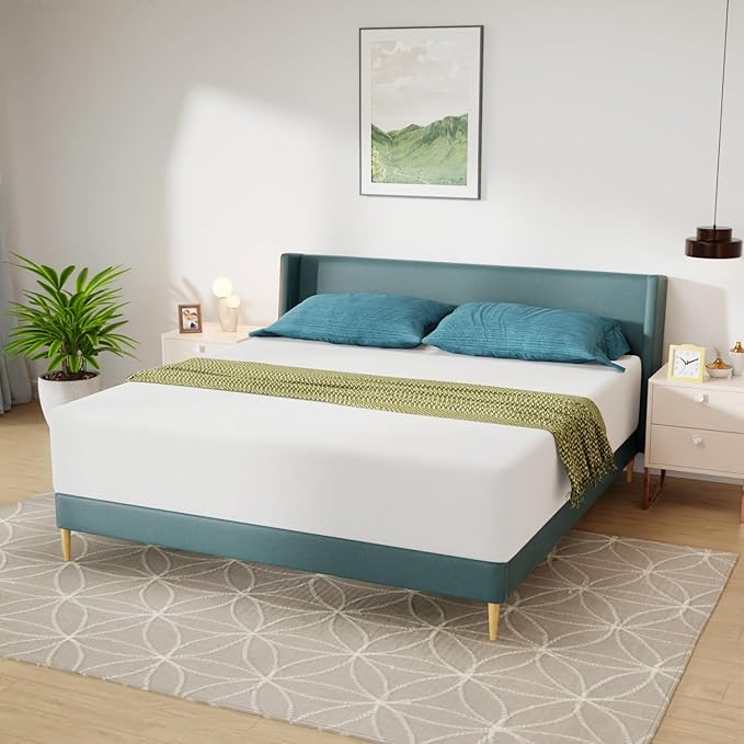 FDW | 14 Inch King Mattress | Medium Firm | Gel Memory Foam Mattress | White | - Image 3