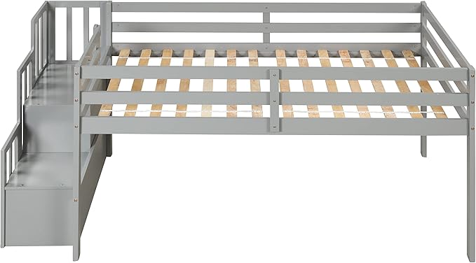 HomSof Loft Bed with Stairs and Storage - Image 4