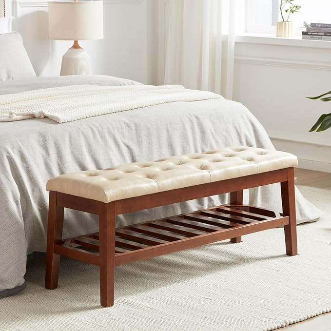 Upholstered Shoe Bench Entryway Bench - Image 7