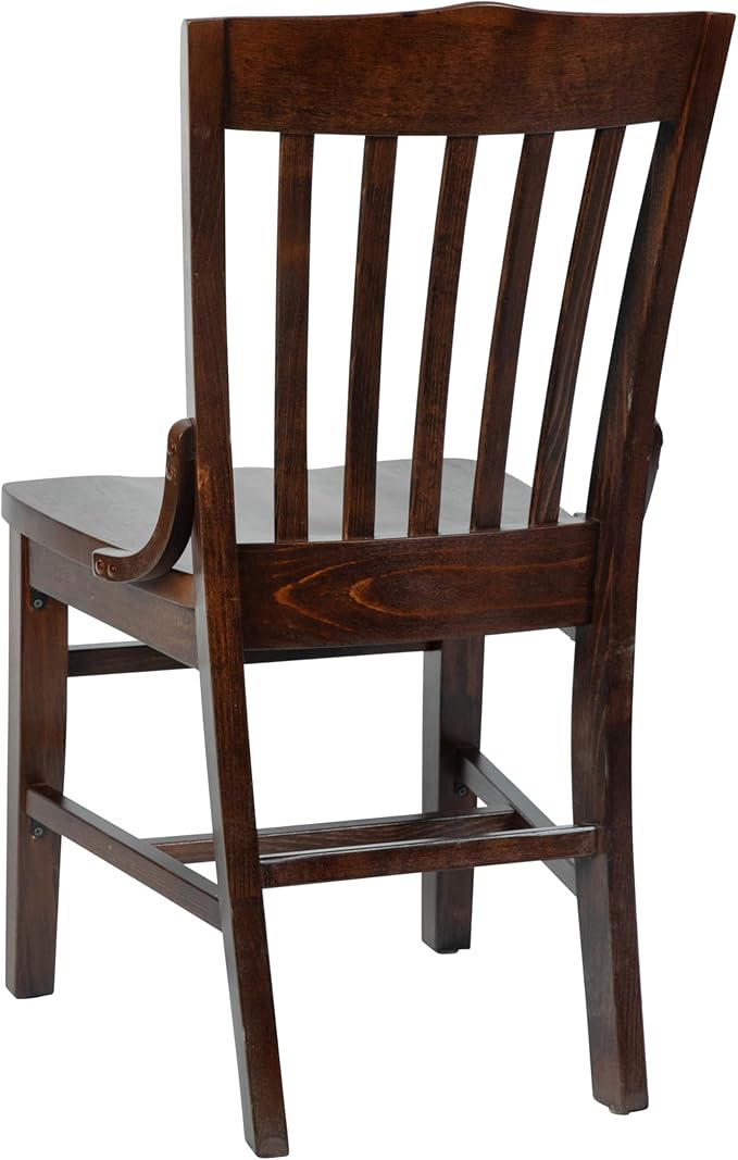 Flash Furniture Hercules Series School House Back Mahogany Wood Dining Chair - Image 8