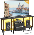 Small TV Stand with Fabric Drawers/LED Light by GYIIYUO