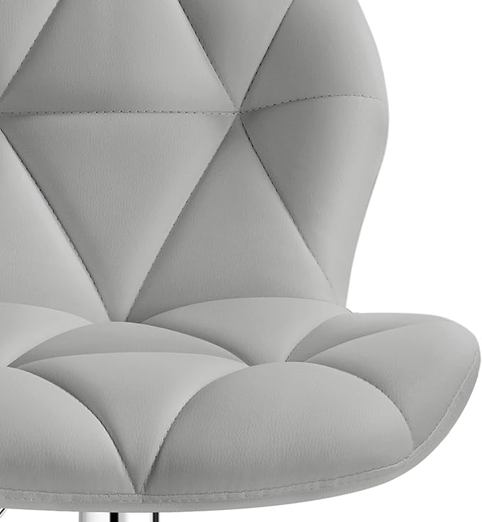 Yaheetech Grey Bar Stools Set of 2, PU Leather Bar Chairs - Image 9