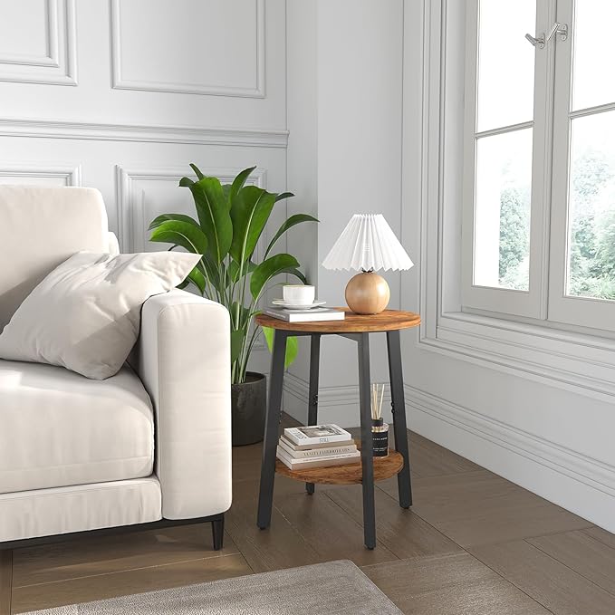 Side Table, Small Round End Table - Image 4