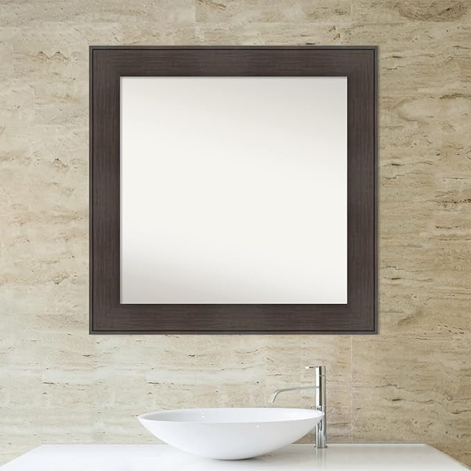 Amanti Art Brown Bathroom Mirror - Image 6