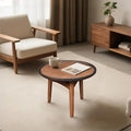 CONSDAN 20 Round Side Table, Solid Oak Frame & Veneer Top, USA Grown Hardwood by CONSDAN