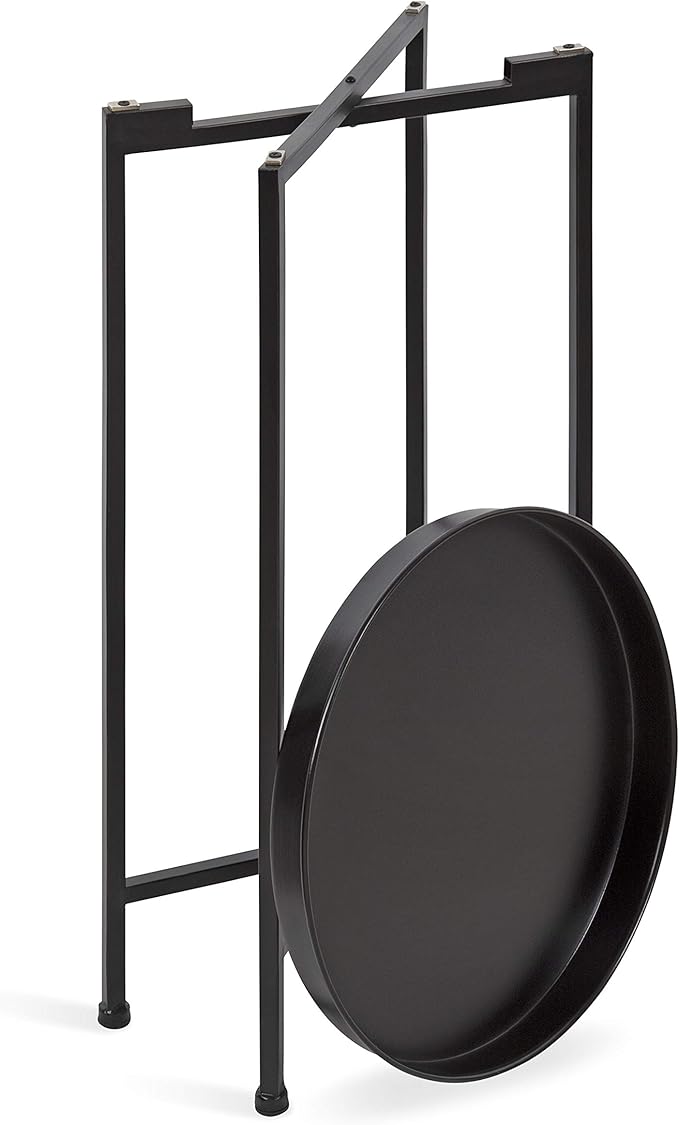 Kate and Laurel Celia Round Metal Foldable Accent Table - Image 6