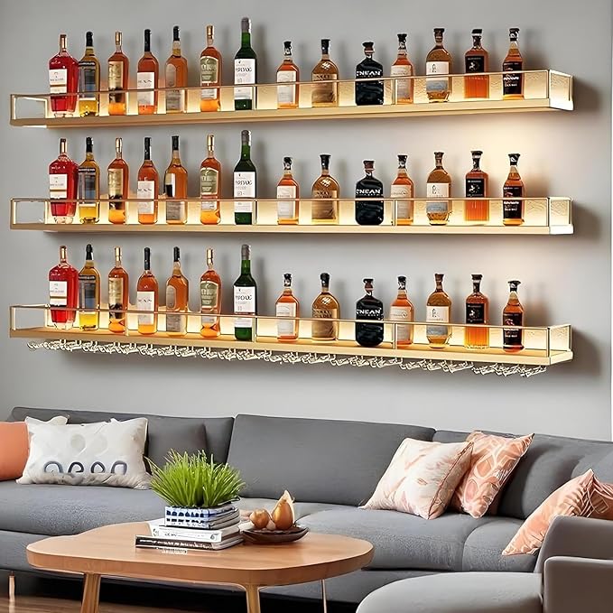 Wall-Mounted Metal Wine Rack by Dawselod
