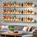 63in Wall-Mounted Metal Wine Rack by Dawselod