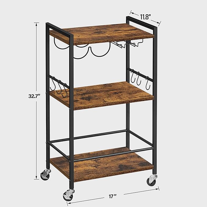 TUTOTAK Bar Cart, Home Bar Serving Cart - Image 6