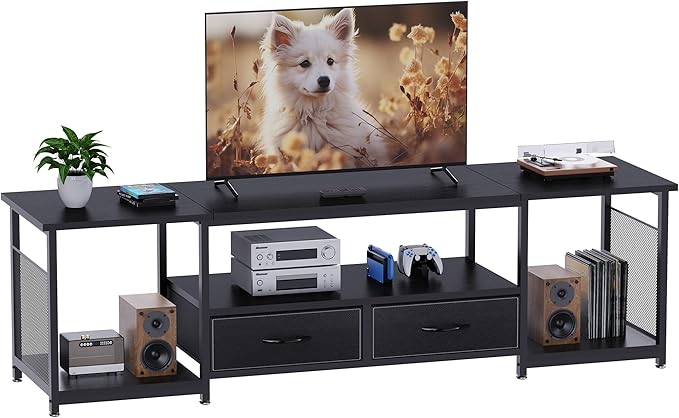 TV Stand with Drawers and Open Storage Shelves - Image 5
