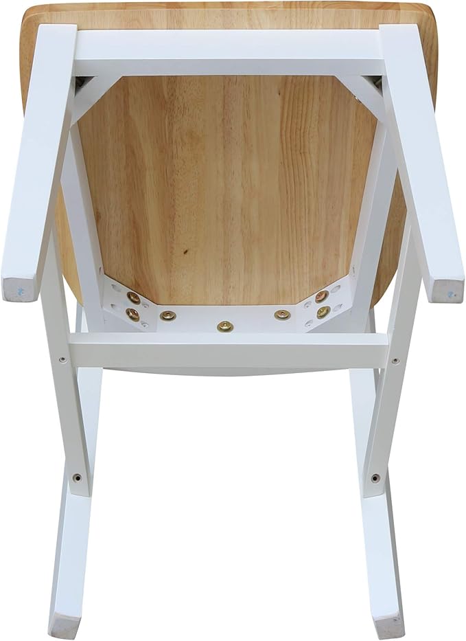 International Concepts San Remo SplatBack Dining Chairs Set of 2 White/Natural - Image 12