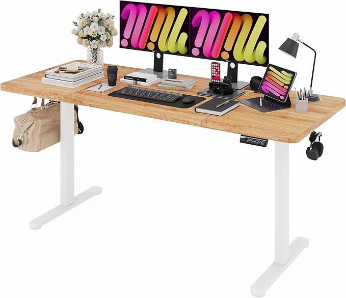 Monomi Electric Standing Desk, 63 x 28 inches Height Adjustable Ergonomic Home by MONOMI