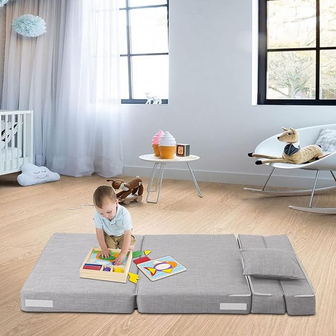 ANONER Folding Sleeper Chair Sofa Bed Lazy Couch - Image 6