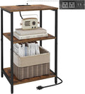 X-cosrack Side Table with Charging Station, End Table with USB Ports and Outlets by X-cosrack