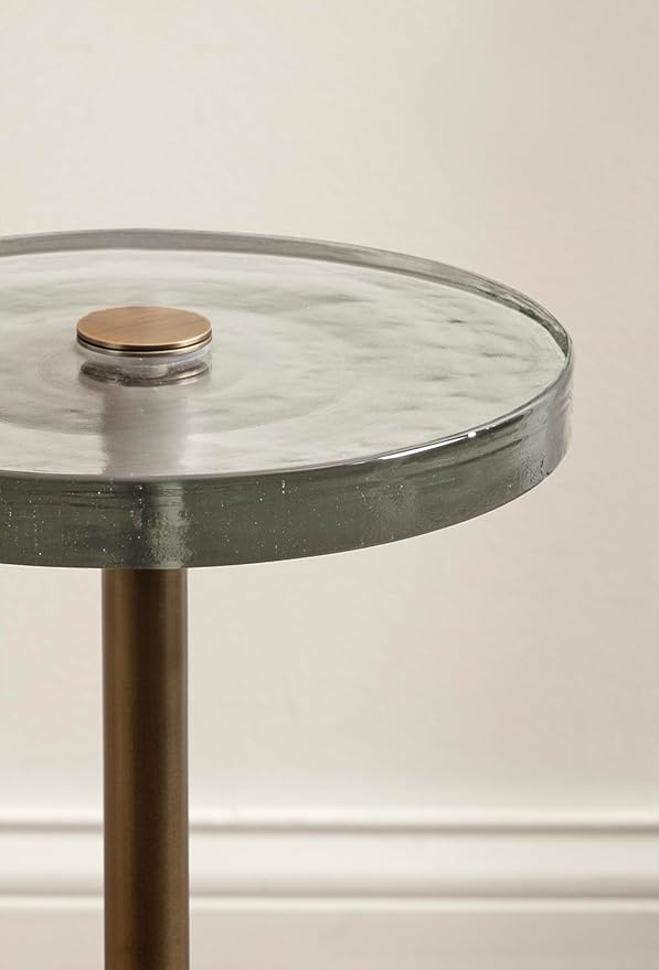 Kate and Laurel Xyler Modern Round Metal and Glass Drink Table, Transitional - Image 6