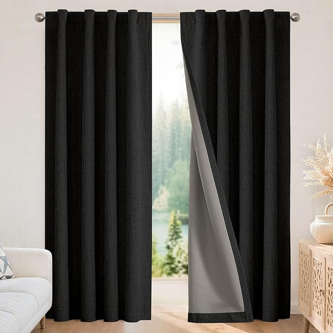 Joydeco 100% Blackout Curtains for Bedroom by JOYDECO