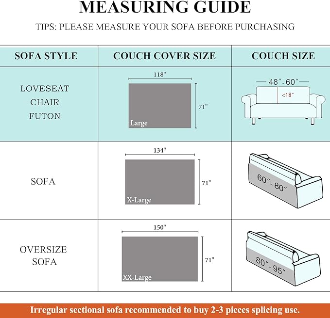 STACYPIK 100% Waterproof Beige Couch Cover, Anti-Scratch Sofa Cover - Image 2