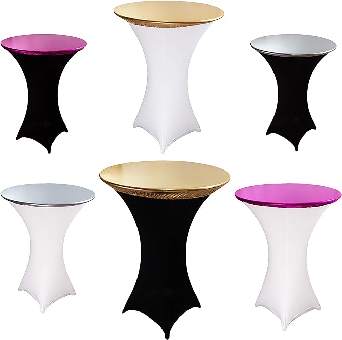 2-Pack Gold Spandex Table Topper Cap - Image 5