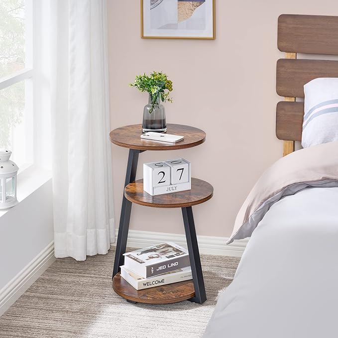 BEWISHOME Round End Table Side Table - Image 5