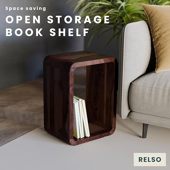 Relso Aurora End Table Solid Sheesham Wood Nightstand - Image 4