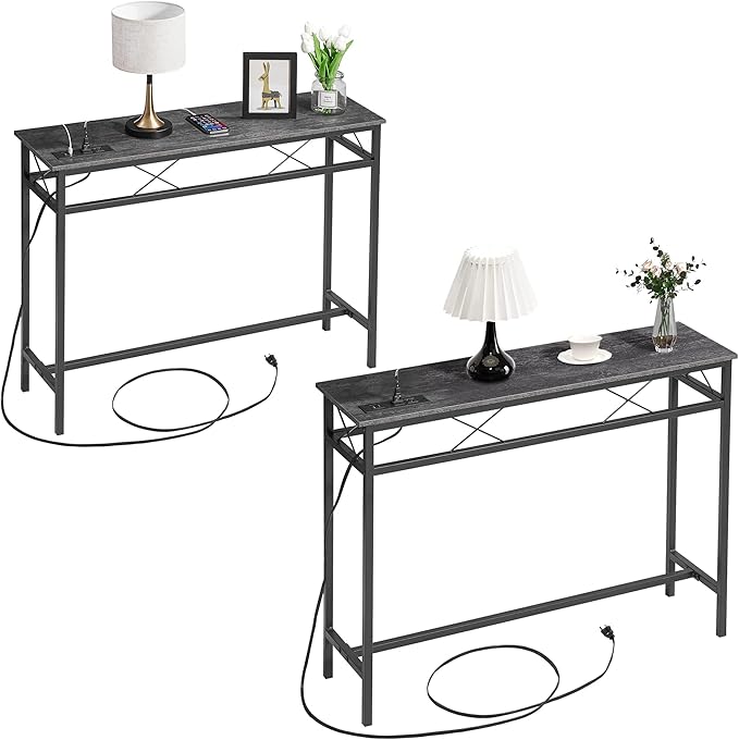 VECELO 39.4In Narrow Sofa/Console Table by VECELO