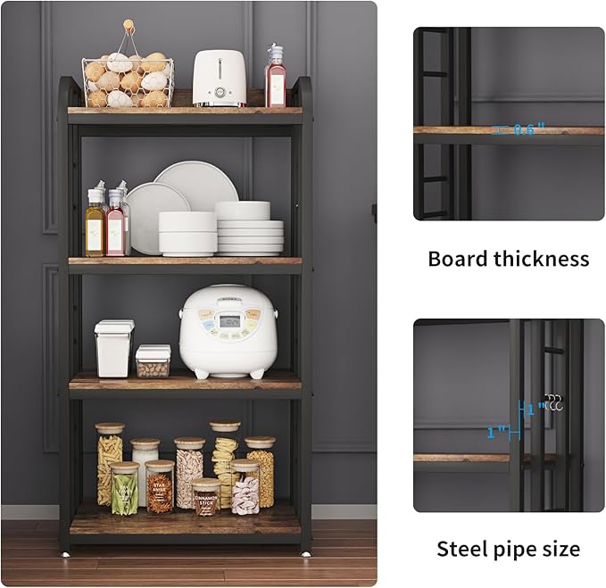 Microwave Oven Stand with Storage 4 Tiers, Free Standing Microwave Oven Stand - Image 7