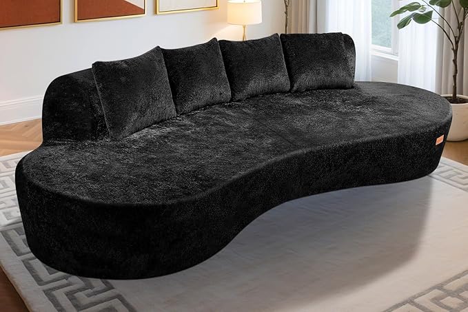 Homguava 104'' Modular Sectional Sofa, Curved Modern Sofa - Image 3