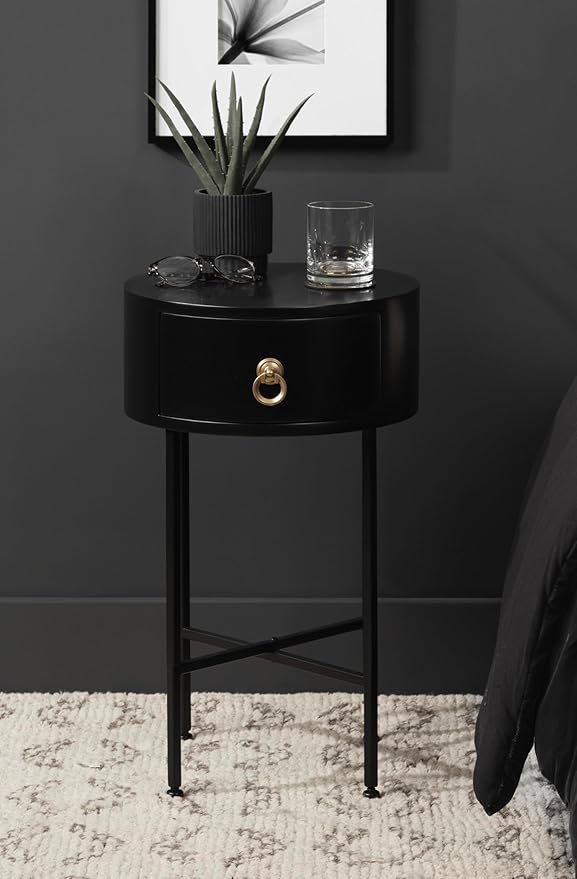 Kate and Laurel Decklyn Decorative Glam Round Side Table, Modern Circle Living - Image 4