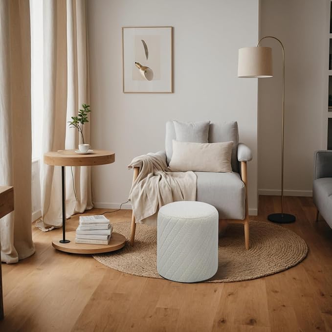 Get Set Style Modern Round Ottoman - Image 2