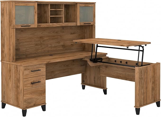 Bush Furniture Somerset 72W 3 Position Sit to Stand L Shaped Desk by BushHome