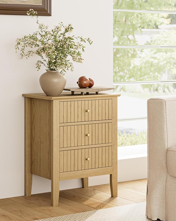 Fluted Nightstand, Farmhouse Night Stand - Image 7