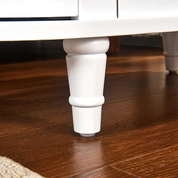 2 Set of Wood End Table with 2 Drawers and Storage Shelf, Narrow Sofa Side Table - Image 7