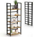 5 Tier Wood Book Shelf Organizer, No Assembly Bookshelf by SnapShelf