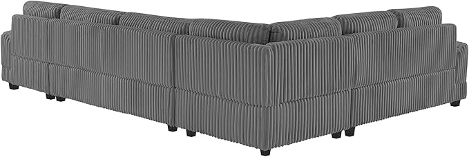 129" Oversized U Shaped Modular Sectional Sofa Couch - Image 6