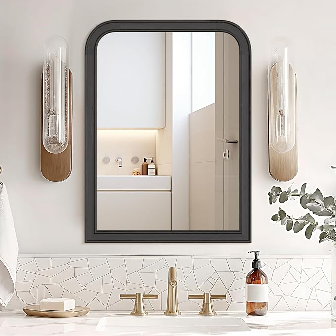 WallBeyond Wood Mirror for Wall Decor 18x24 Inch Small Bathroom Vanity by WallBeyond