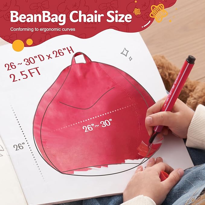 Homguava 2FT Bean Bag Chair: 2' Bean Bags - Image 2