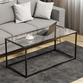Glass Coffee Table Modern Center Table, Minimalist Coffee Table by Easy+Paws