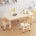 GarveeHome Kids Table and 4 Chairs Set, Height Adjustable Toddler Table and by GarveeHome