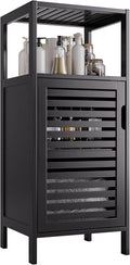 HITNET Bamboo Floor Cabinet, Small Bathroom Cabinet Floor Standing, 4 Tier by HITNET