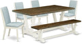 East West Furniture V077LA015-6 6 Piece Dining Table Set Contains a Rectangle by EastWestFurniture