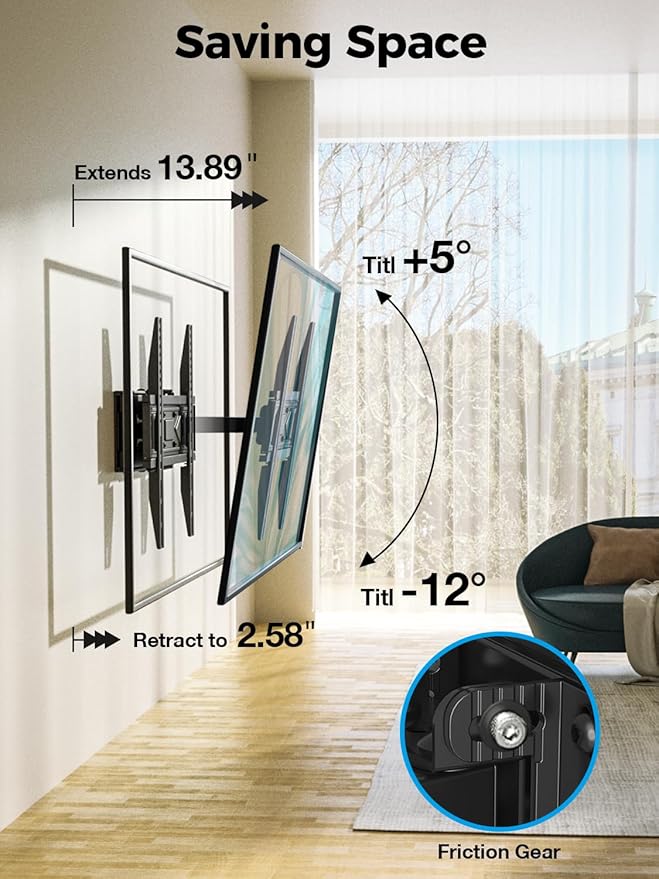 UL Listed Full Motion TV Wall Mount - Image 4