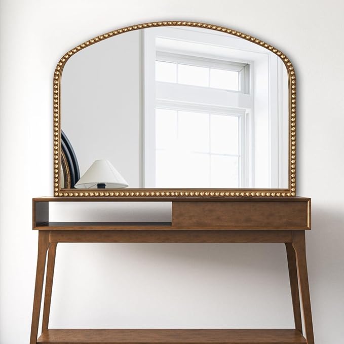 Vanity Mirror for Bedroom, Beaded Frame Decorative Accent Mirrors for Washroom - Image 7